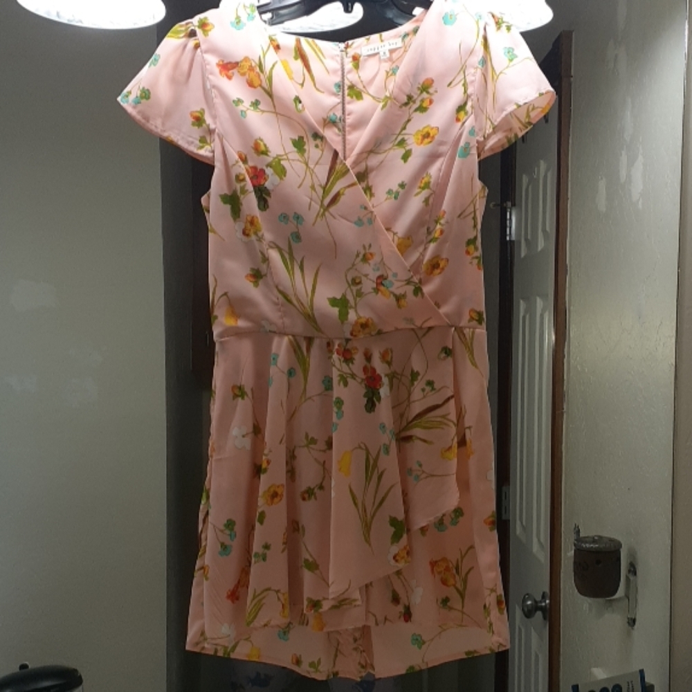 Copper Key Floral Romper